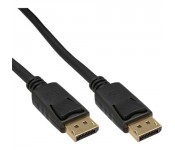 Câble DisplayPort , InLine®, noir, contacts dorés, 1m