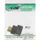 Adaptateur HDMI 19 broches prise/prise femelle, anguleux vers bas, contacts dorés