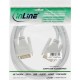 InLine® DVI-D Câble, digital 24+1 Stecker / Stecker, Dual Link, blanc / or, 2m