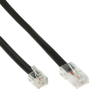 Câble téléphone InLine®, RJ45 vers RJ11 Mâle / Mâle, 4 fils, 10m