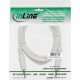 Rallonge jack, InLine®, 3,5mm jack mâle/fem., Stéréo, blanc/doré 3m