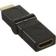 InLine® HDMI Adapter, HDMI AM-AF, rotateable, gold plated contacts