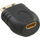 HDMI Adaptor, InLine®, HDMI C male to HDMI D female, gold plated