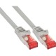 InLine® Patch cable S/FTP (PiMf), Cat.6, halogen free, grey, 2m