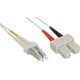 InLine® Fiber optical duplex cable, LC/SC 50/125µm, OM3, 1m