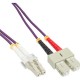 InLine® Fiber optical duplex cable, LC/SC 50/125µm, OM4, 1m