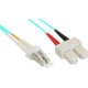 InLine® Fiber optical duplex cable, LC/SC 50/125µm, OM3, 2m