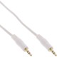 Audio cable, InLine®, 3.5mm M/M, Stereo, white/gold, 1.2m